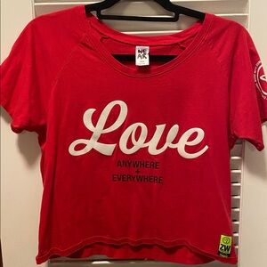 Zumba Wear Red Cropped Tee